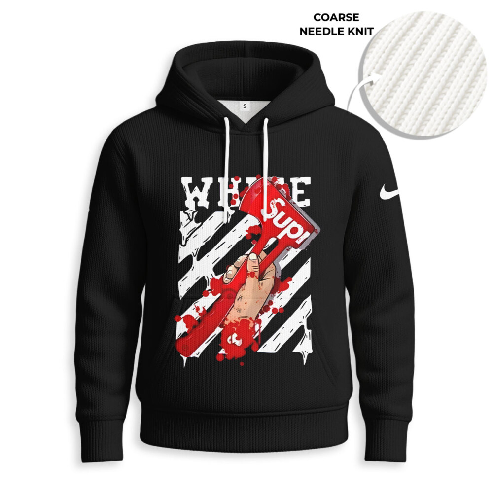 OFF WHITE, SUPREME, NIKE - Knitted Unisex Hoodie
