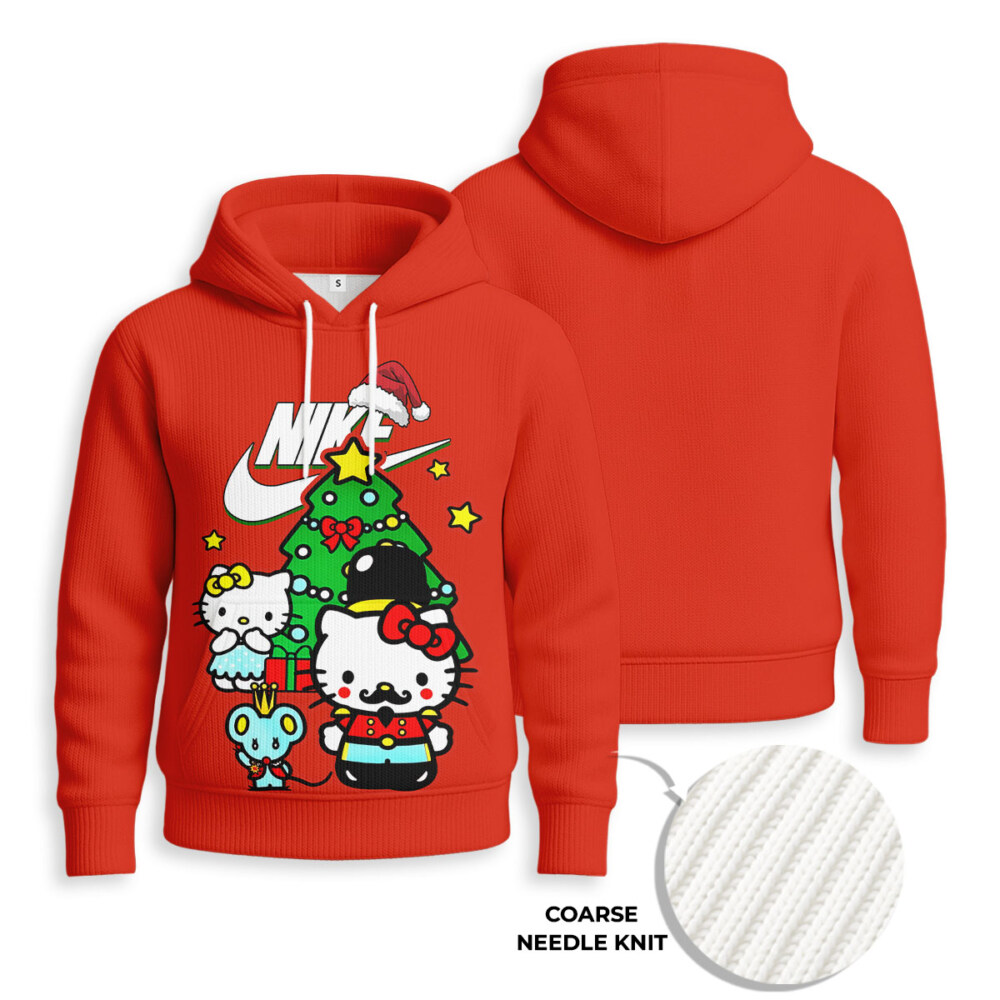 NIKE, Hello Kitty Christmas - Knitted Unisex Hoodie