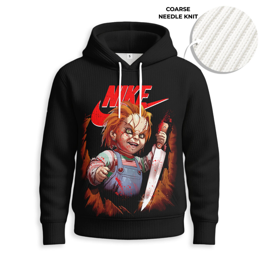NIKE, Chucky Halloween - Knitted Unisex Hoodie
