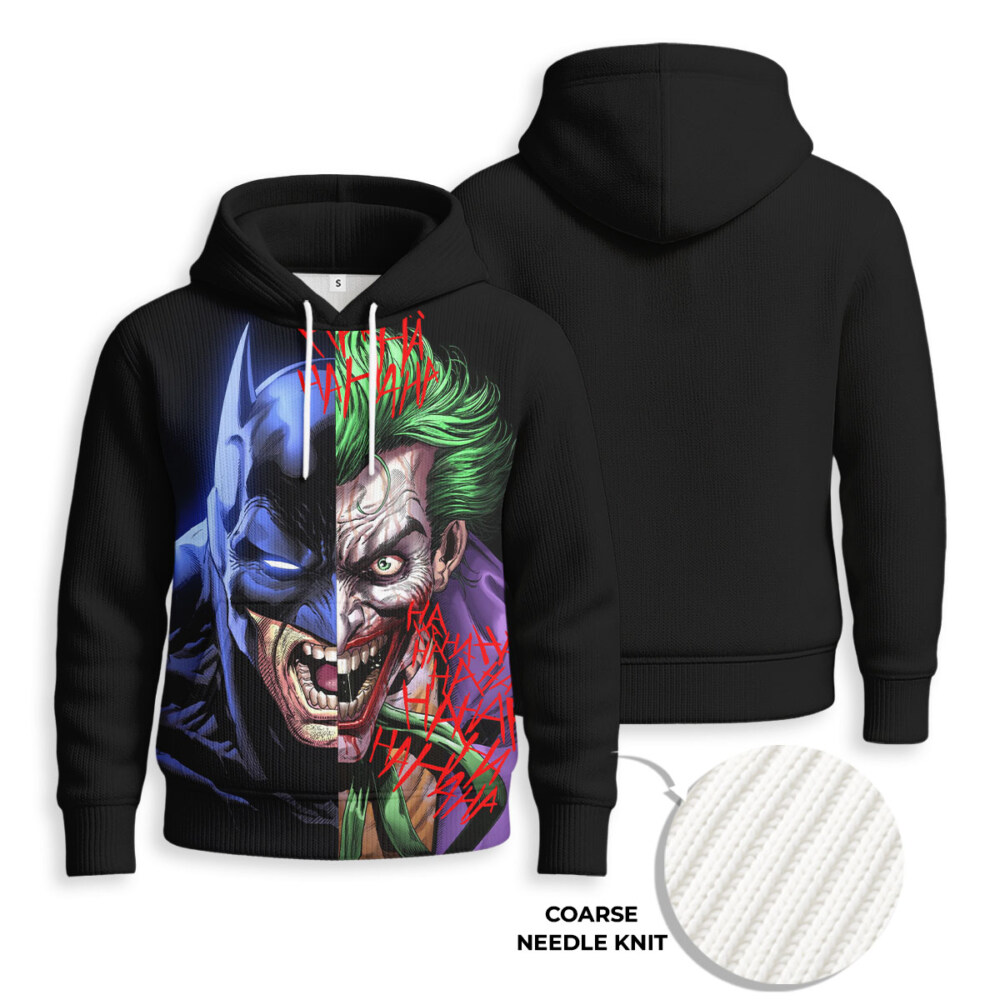 Joker, Batman - Knitted Unisex Hoodie