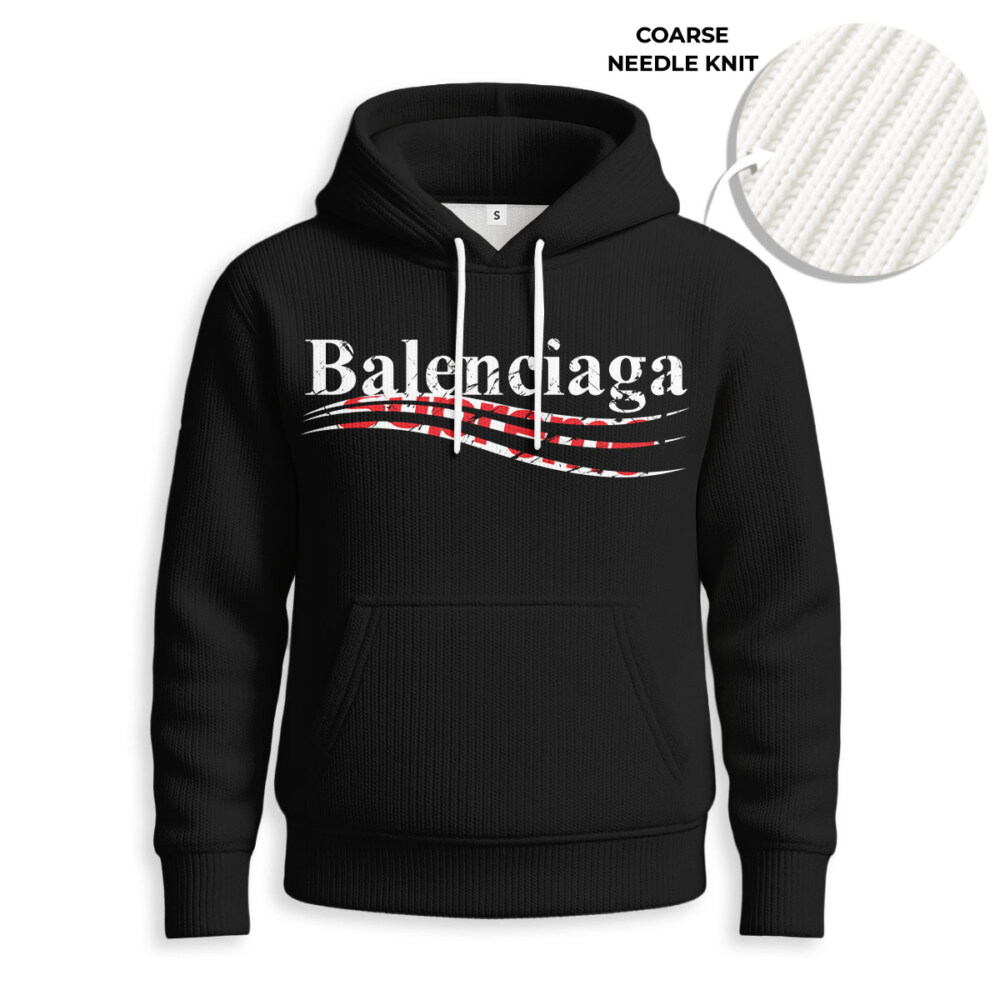 BALENCIAGA, SUPREME - Knitted Unisex Hoodie