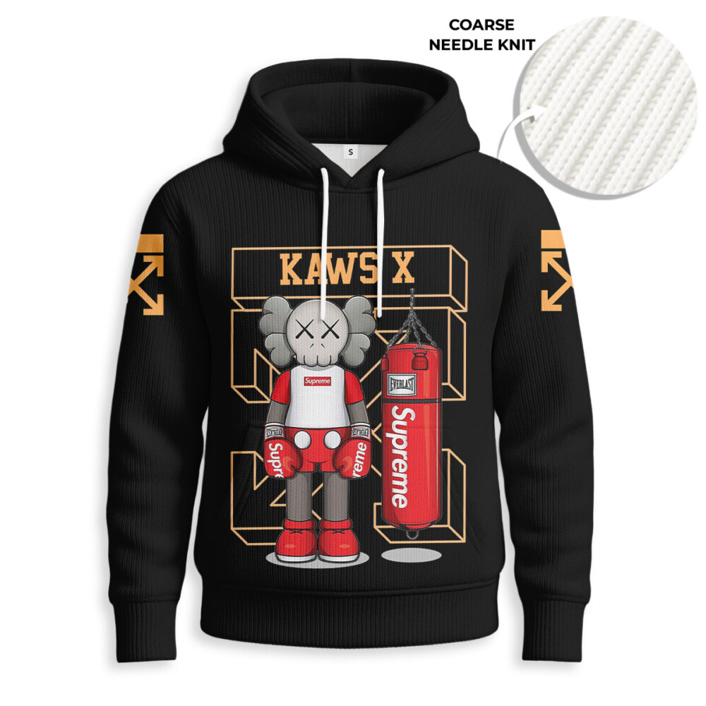 OFF WHITE, SUPREME, Kaws - Knitted Unisex Hoodie
