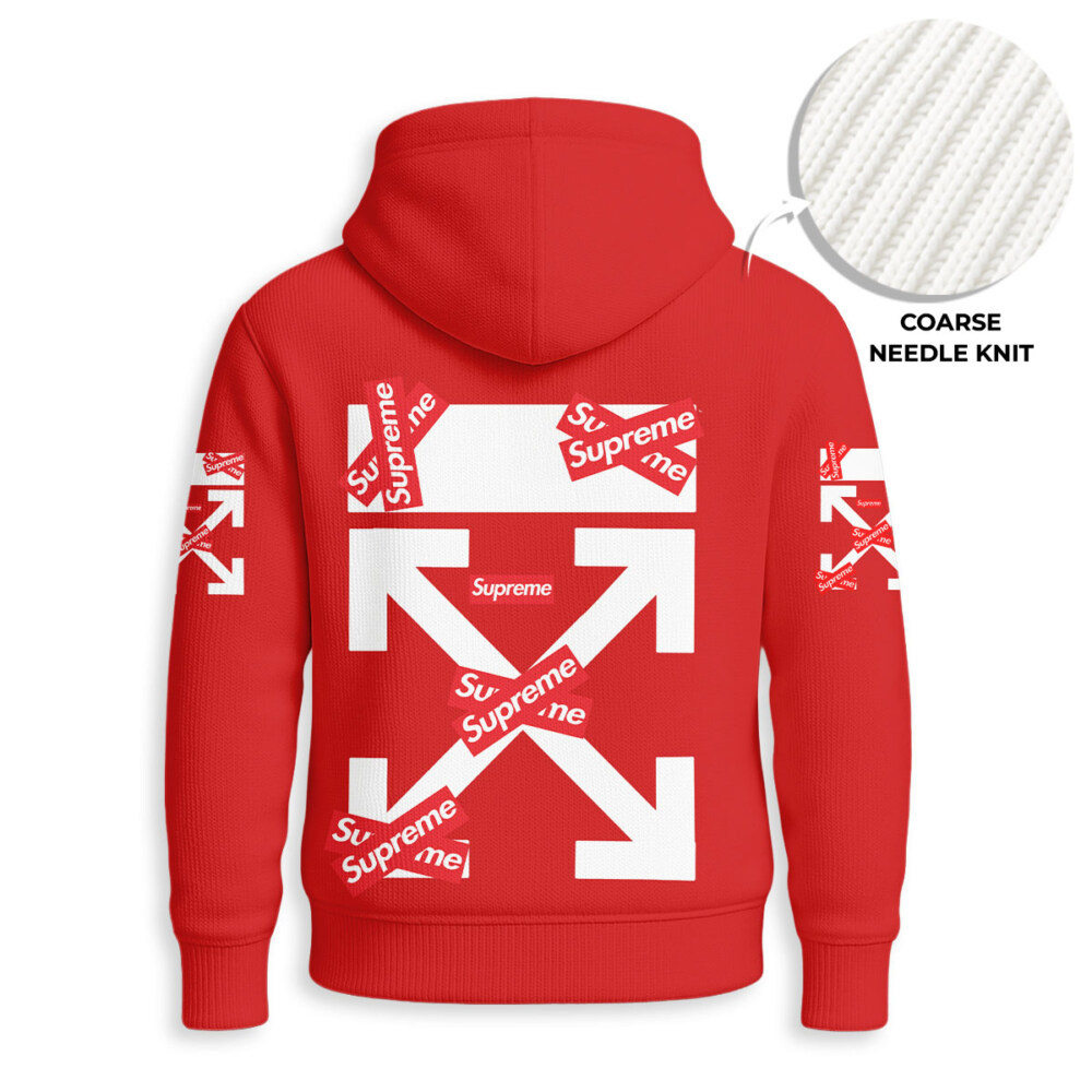 OFF WHITE, SUPREME, Kaws - Knitted Unisex Hoodie