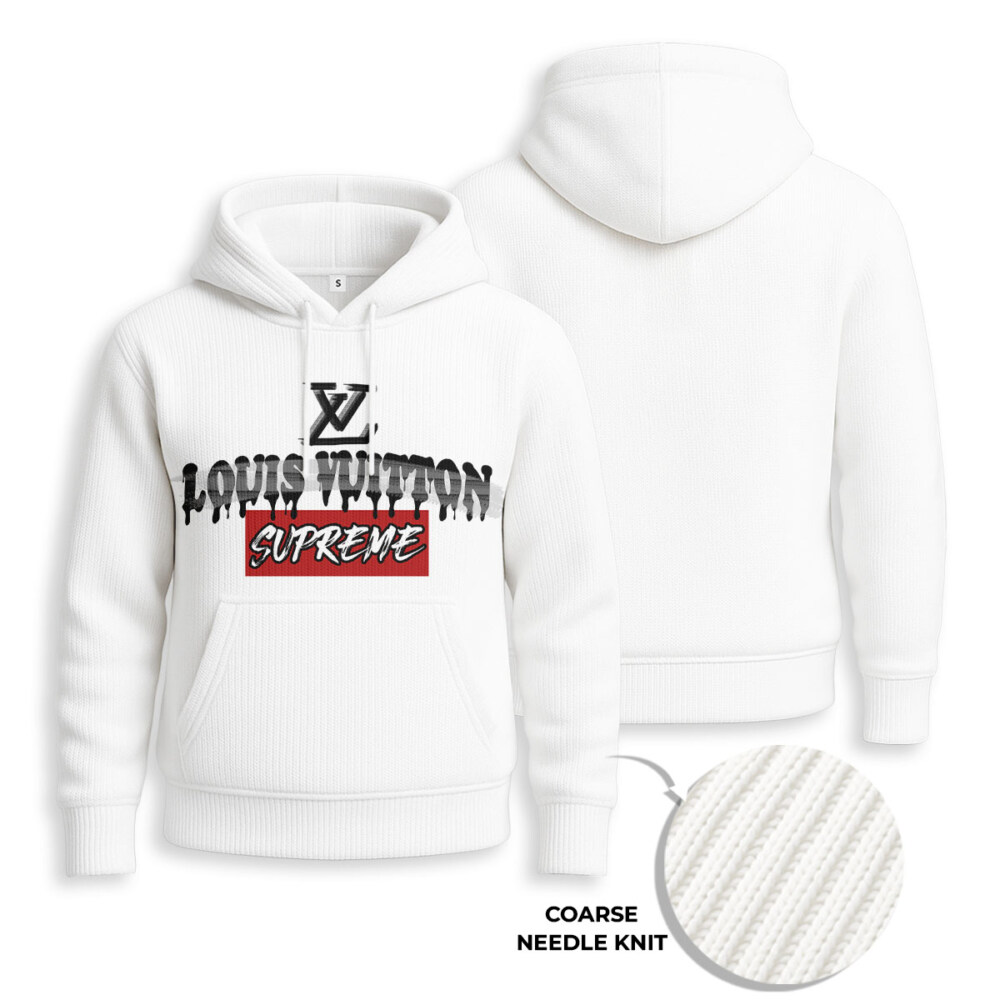 LOUIS VUITTON, SUPREME - Knitted Unisex Hoodie