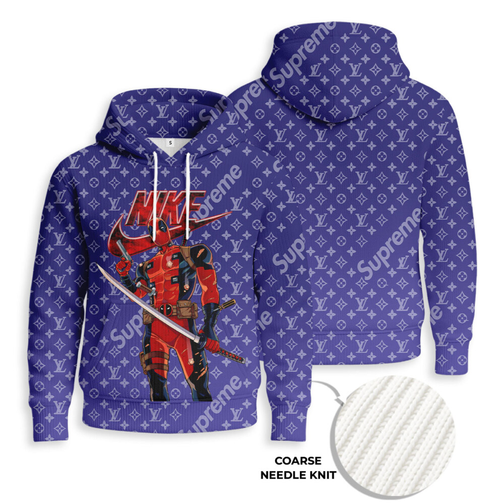 NIKE, LV, Supreme, Deadpool - Knitted Unisex Hoodie