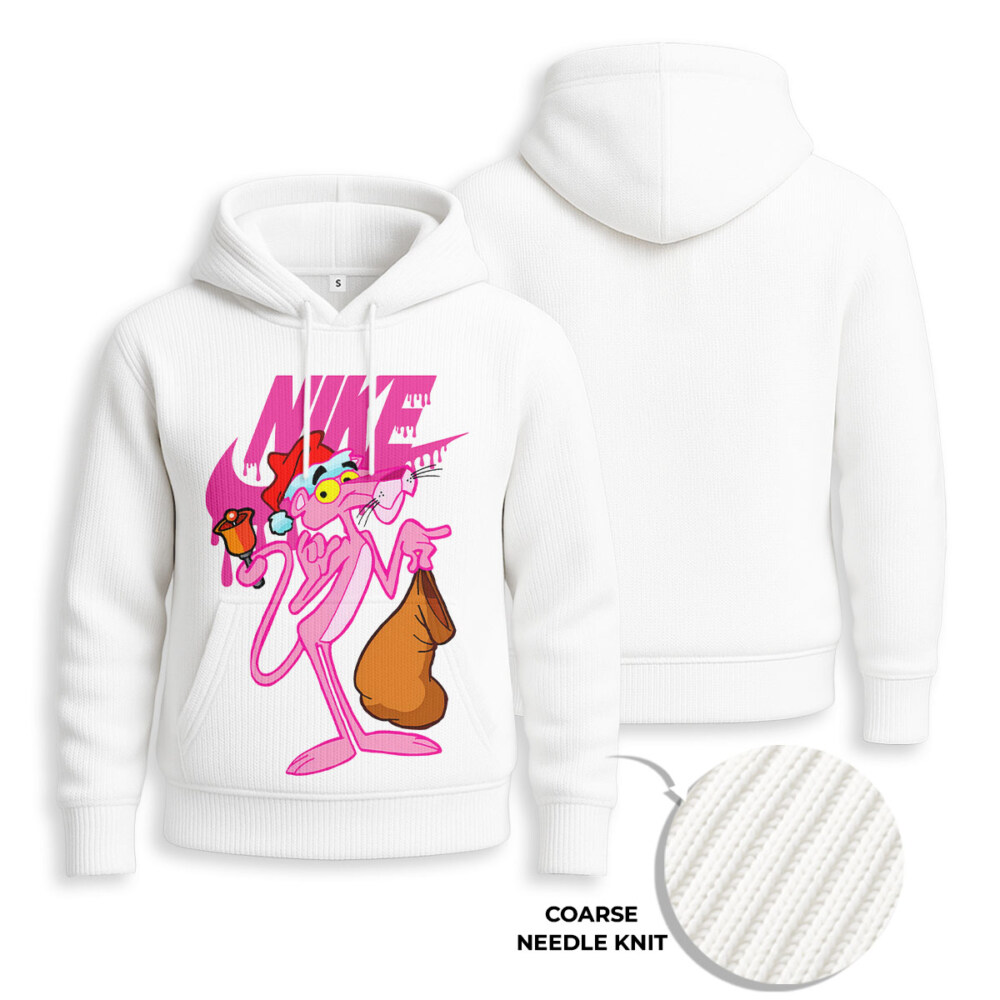 NIKE, Pink Panther Christmas - Knitted Unisex Hoodie