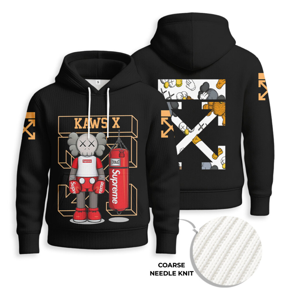 OFF WHITE, SUPREME, Kaws - Knitted Unisex Hoodie