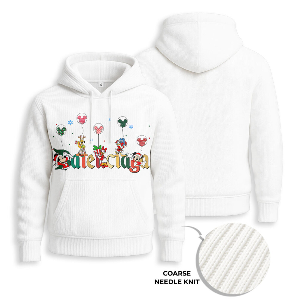 BALENCIAGA, Disney Christmas - Knitted Unisex Hoodie