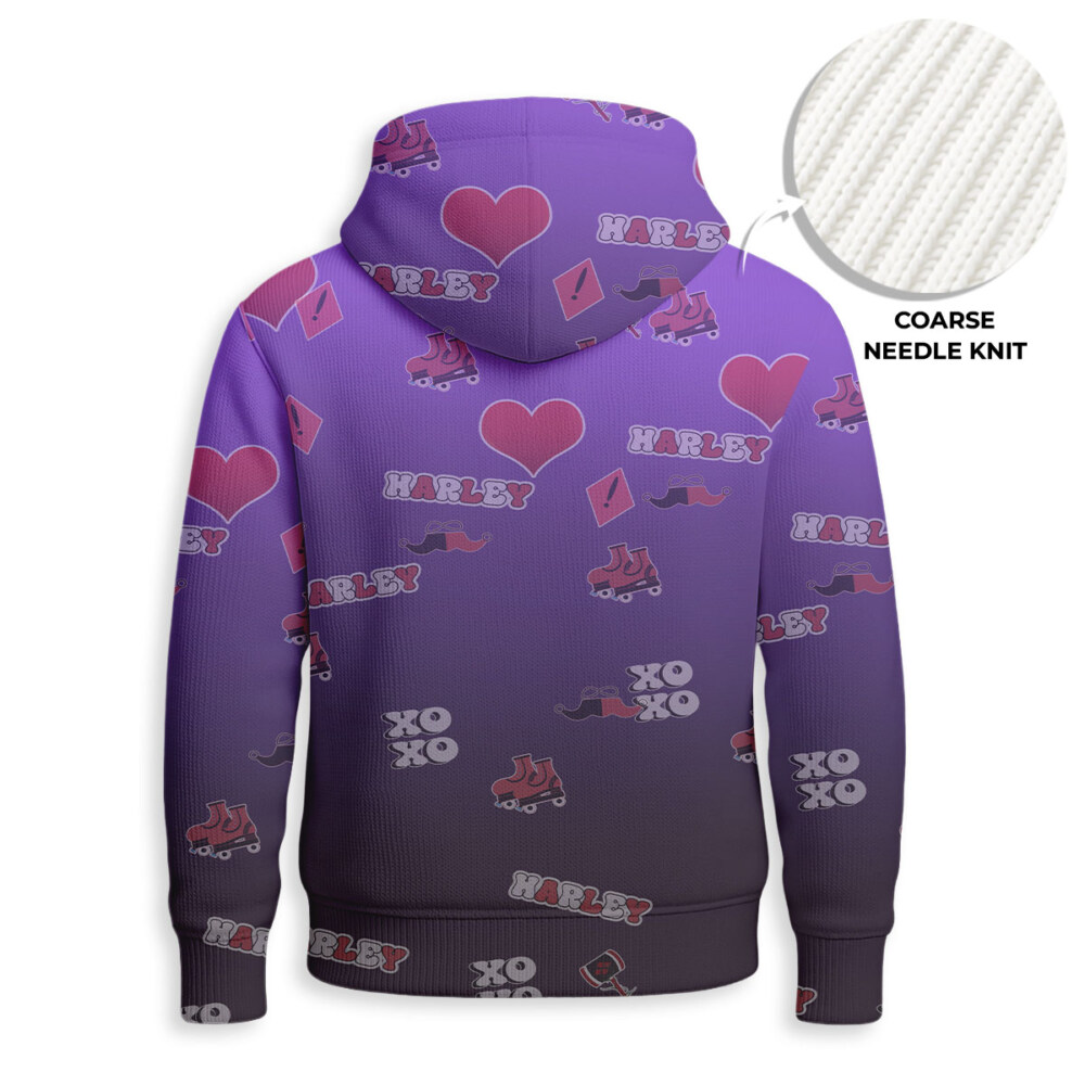 NIKE, Joker and Harley Quinn - Knitted Unisex Hoodie