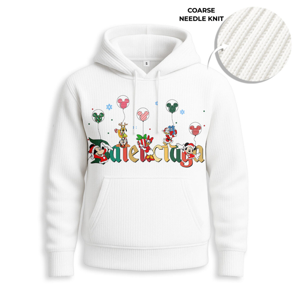 BALENCIAGA, Disney Christmas - Knitted Unisex Hoodie