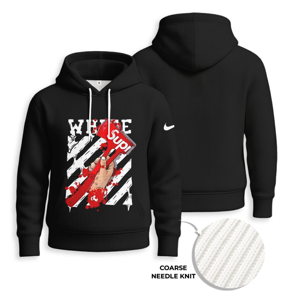 OFF WHITE, SUPREME, NIKE - Knitted Unisex Hoodie