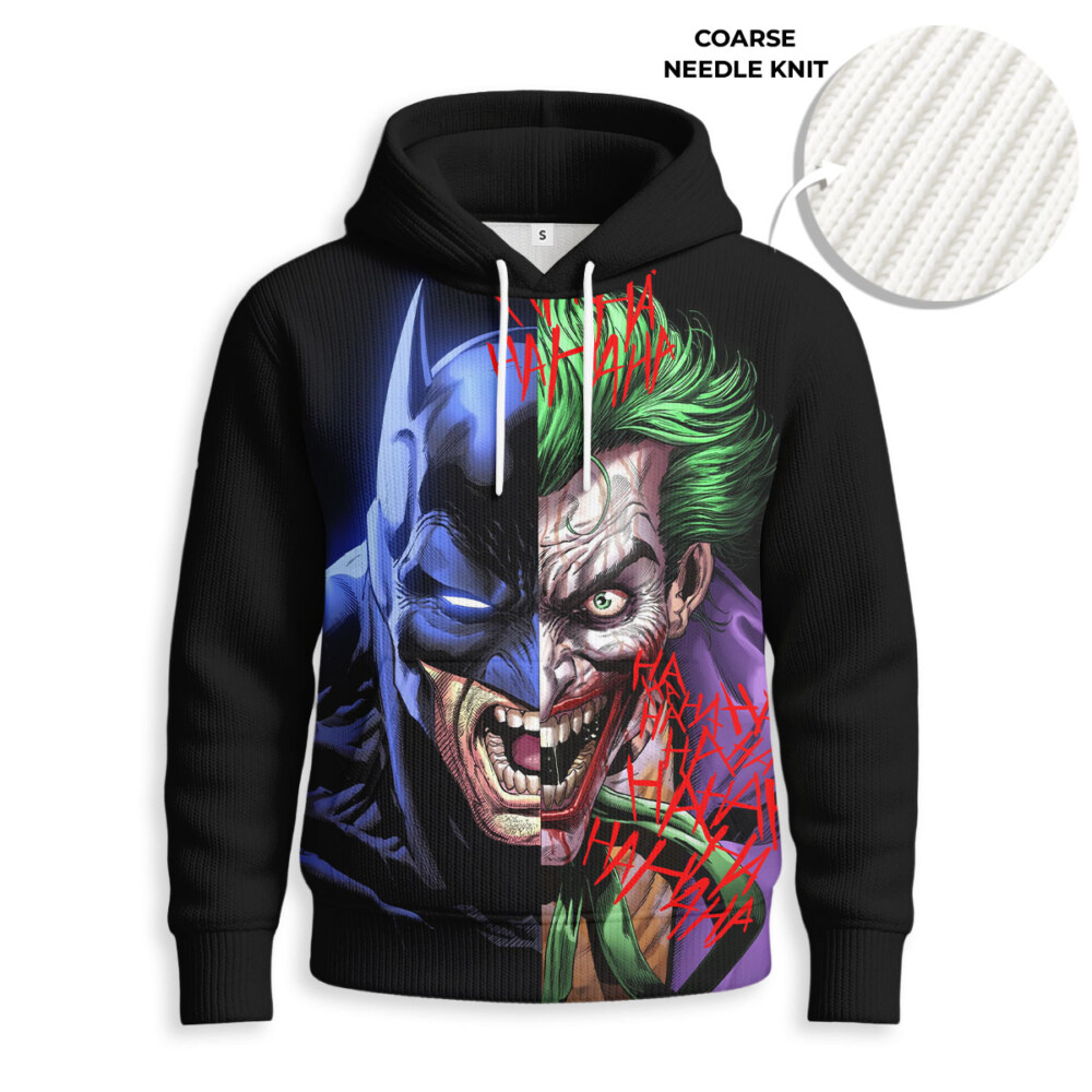 Joker, Batman - Knitted Unisex Hoodie