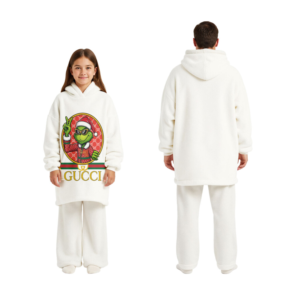 Fashion Grinch Christmas - Oodie Blanket Hoodie
