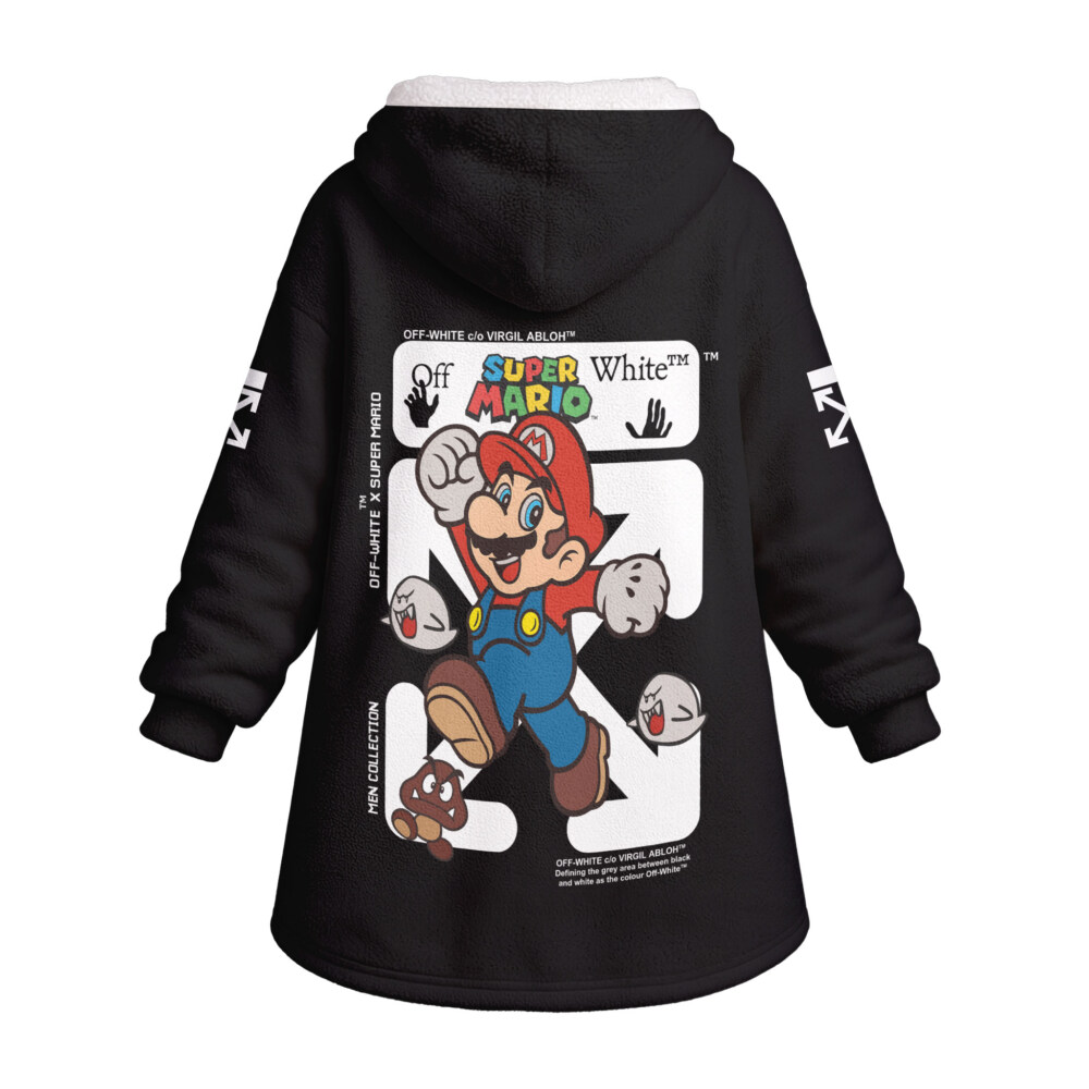 Mario, OFF WHITE - Oodie Blanket Hoodie