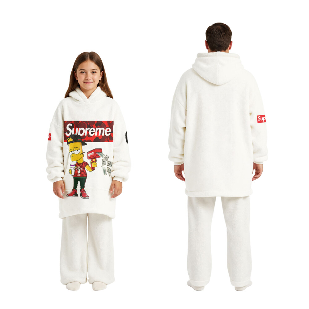 Bart Simpson, SUPREME, Bape - Oodie Blanket Hoodie