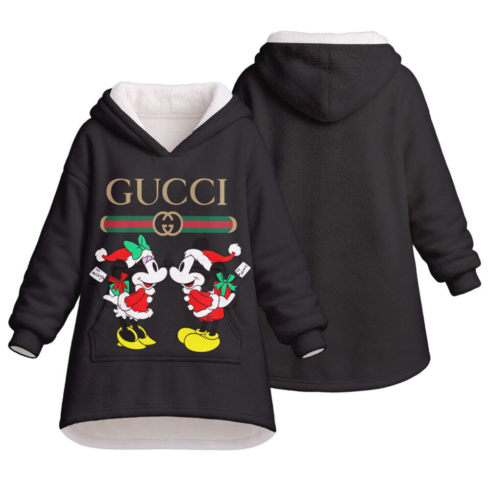 Fashion Mickey and Minnie Mouse Christmas - Oodie Blanket Hoodie