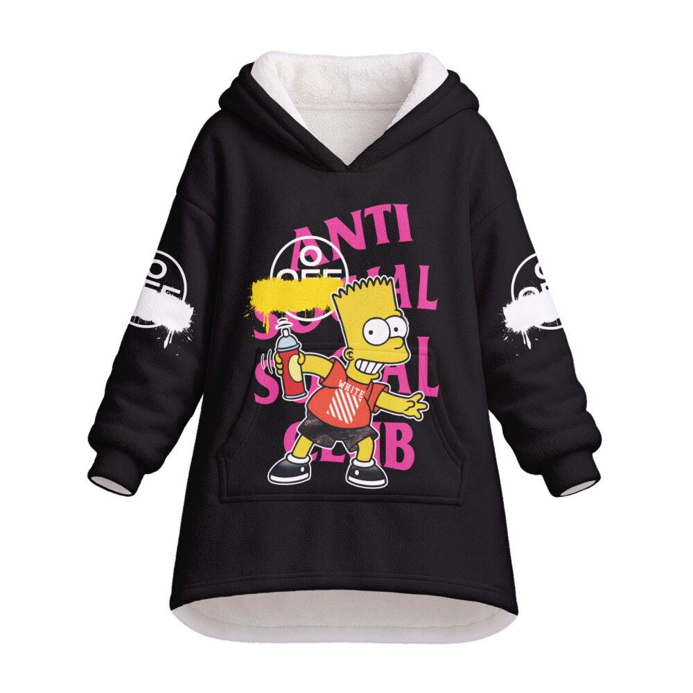 OFF WHITE, Anti Social Social Club, Bart Simpson - Oodie Blanket Hoodie