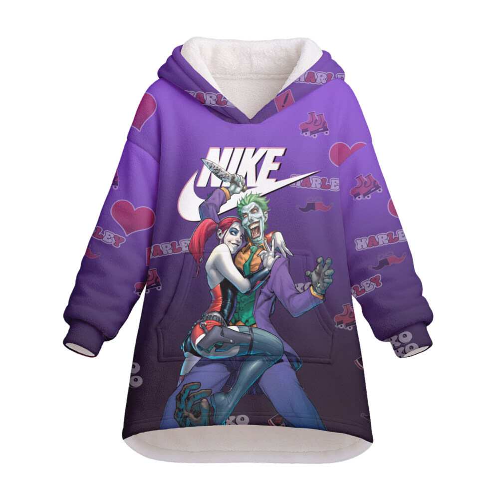NIKE, Joker and Harley Quinn - Oodie Blanket Hoodie