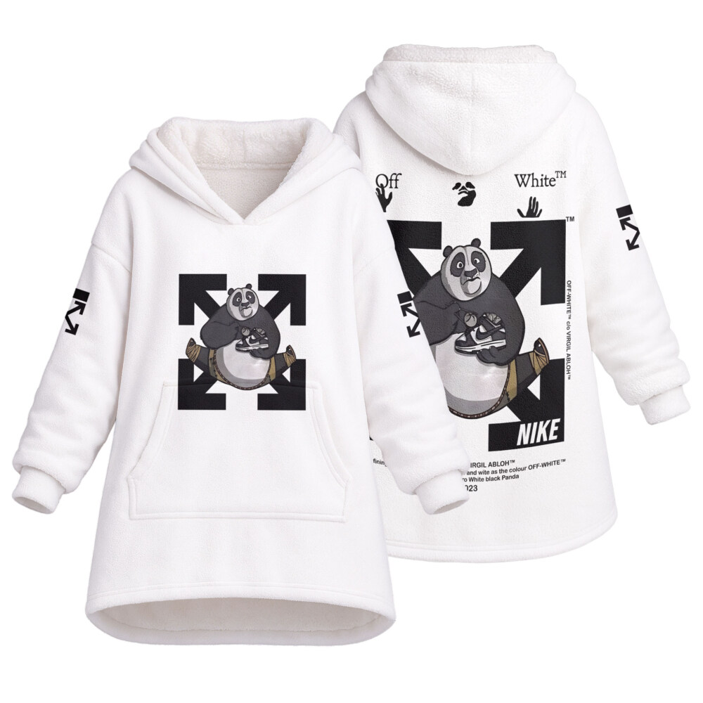 Kung fu Panda, OFF WHITE, NIKE - Oodie Blanket Hoodie