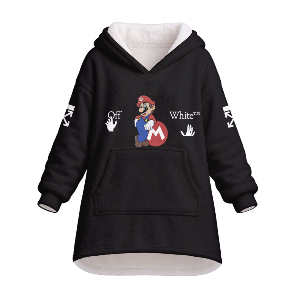 Mario, OFF WHITE - Oodie Blanket Hoodie