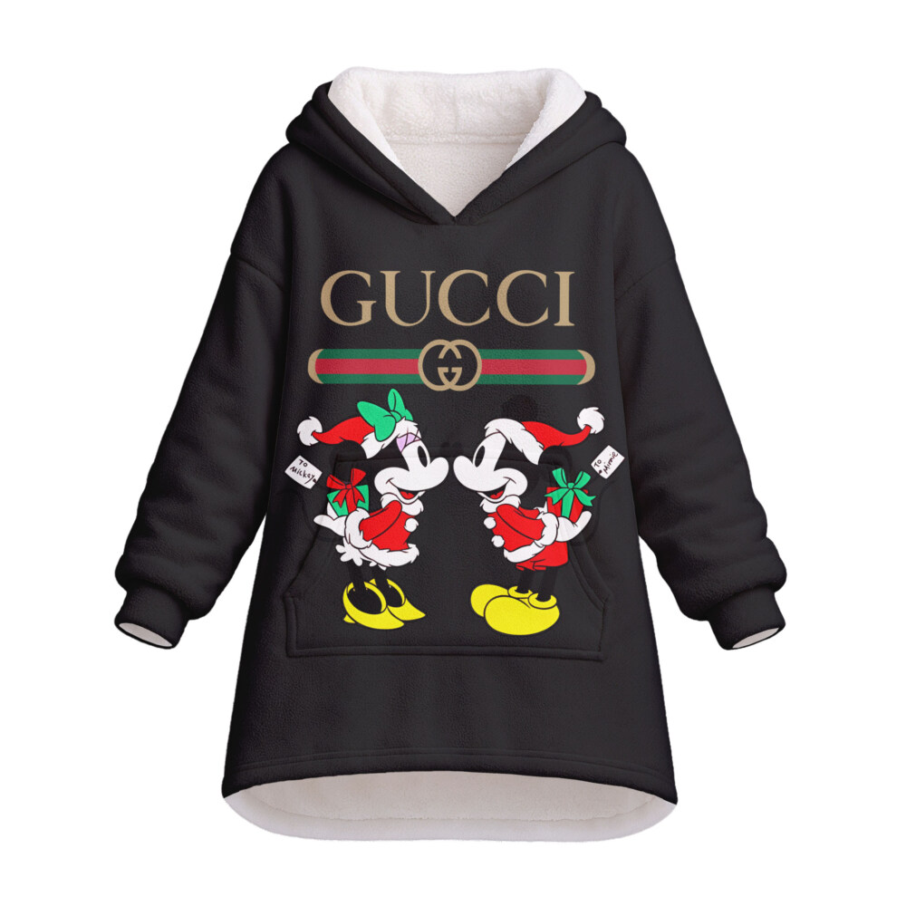 Fashion Mickey and Minnie Mouse Christmas - Oodie Blanket Hoodie