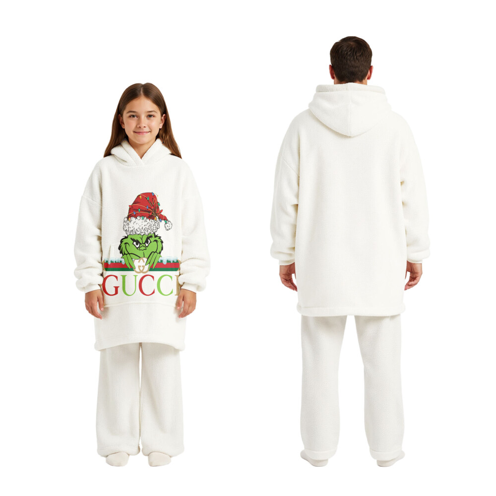 Fashion Grinch Christmas - Oodie Blanket Hoodie