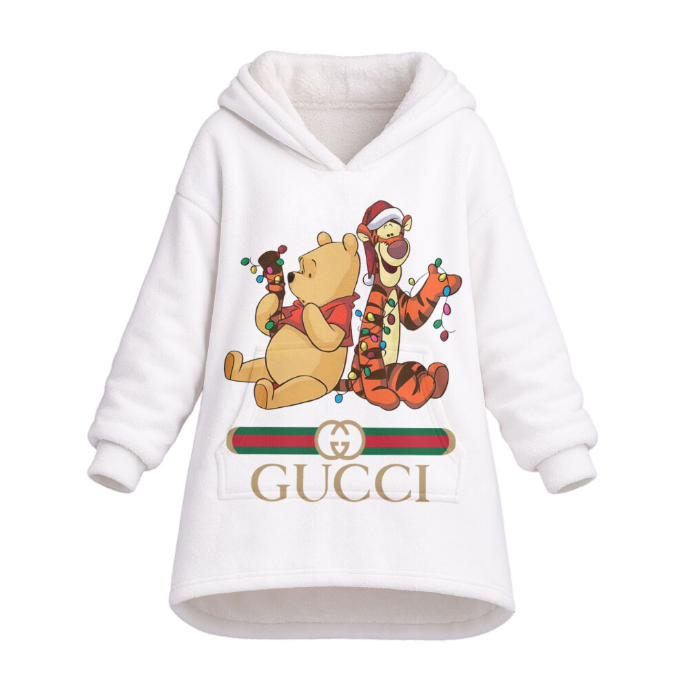 Fashion Pooh Bear and Tigger Christmas - Oodie Blanket Hoodie