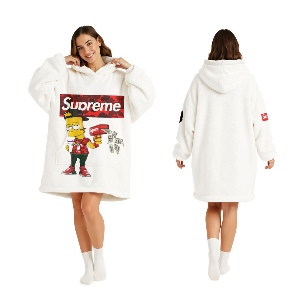 Bart Simpson, SUPREME, Bape - Oodie Blanket Hoodie