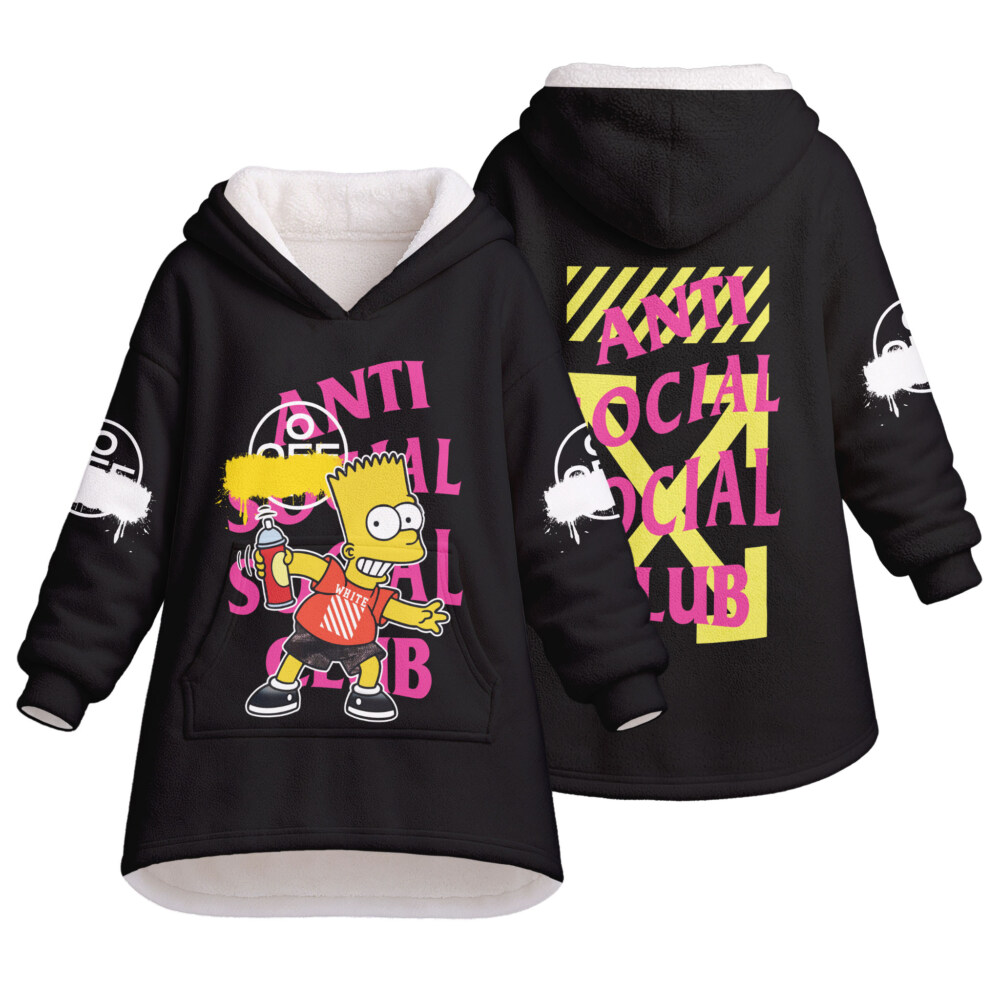 OFF WHITE, Anti Social Social Club, Bart Simpson - Oodie Blanket Hoodie
