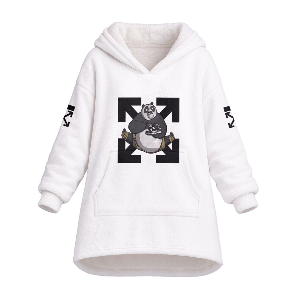 Kung fu Panda, OFF WHITE, NIKE - Oodie Blanket Hoodie