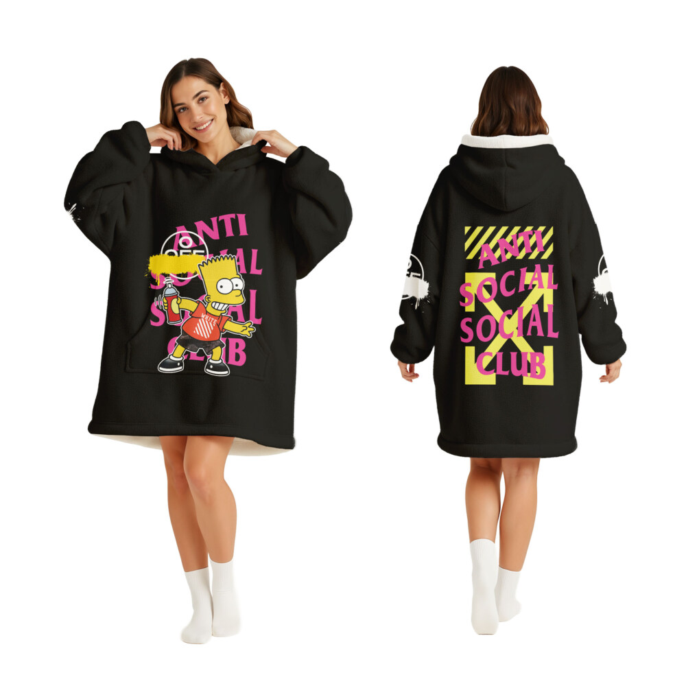 OFF WHITE, Anti Social Social Club, Bart Simpson - Oodie Blanket Hoodie