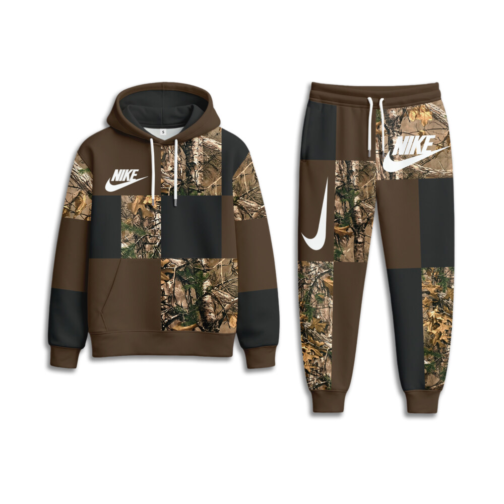 Nike Camo Brown - Unisex Hoodie Joggers Set