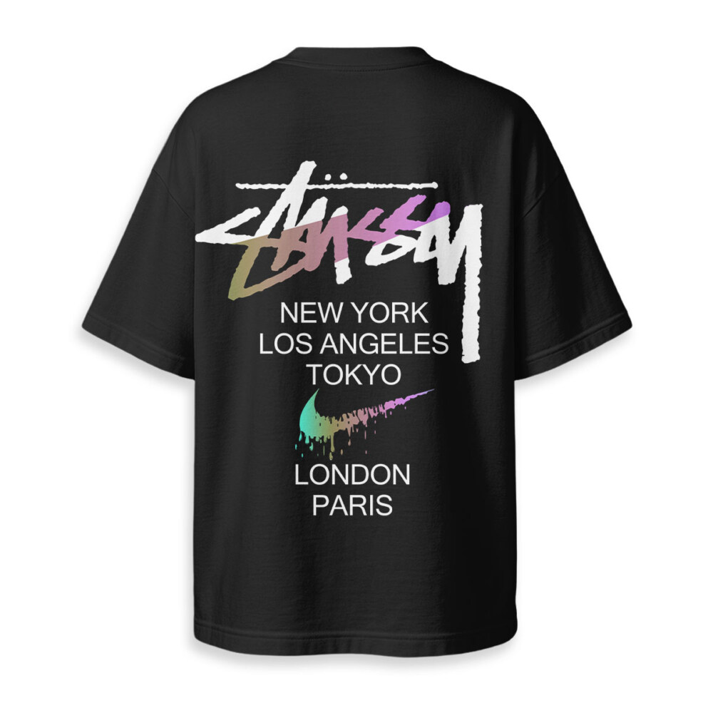 NIKE STUSSY Style London Paris - Oversized Boxy Tee