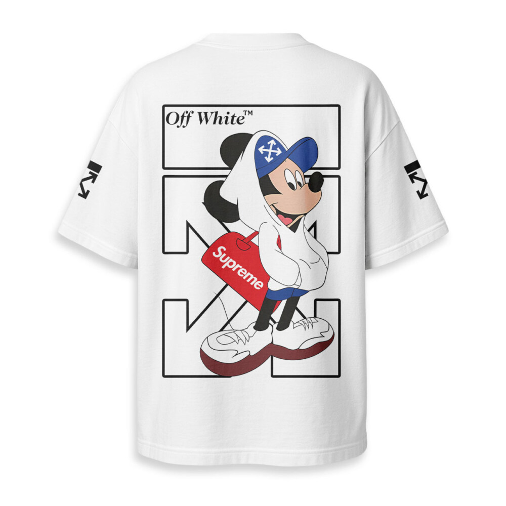 OFF WHITE, Mickey Mouse - Oversized Boxy Tee