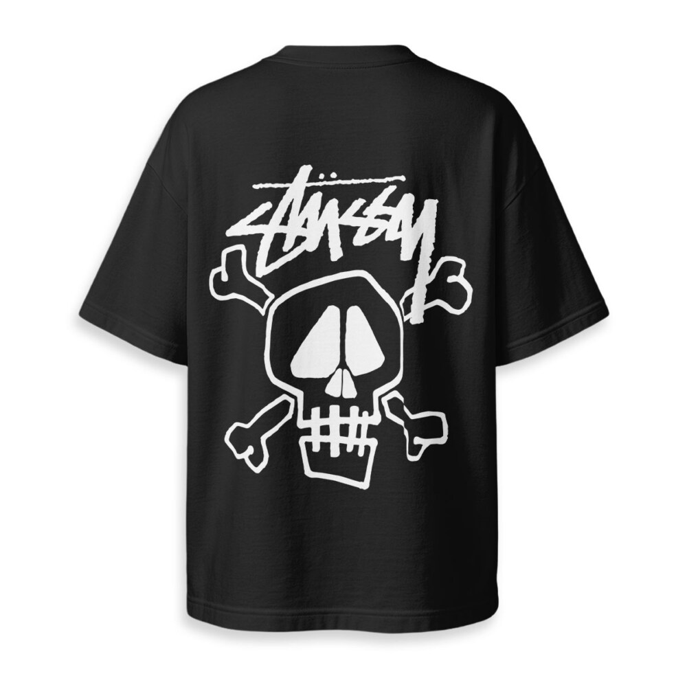 STUSSY Skull - Oversized Boxy Tee