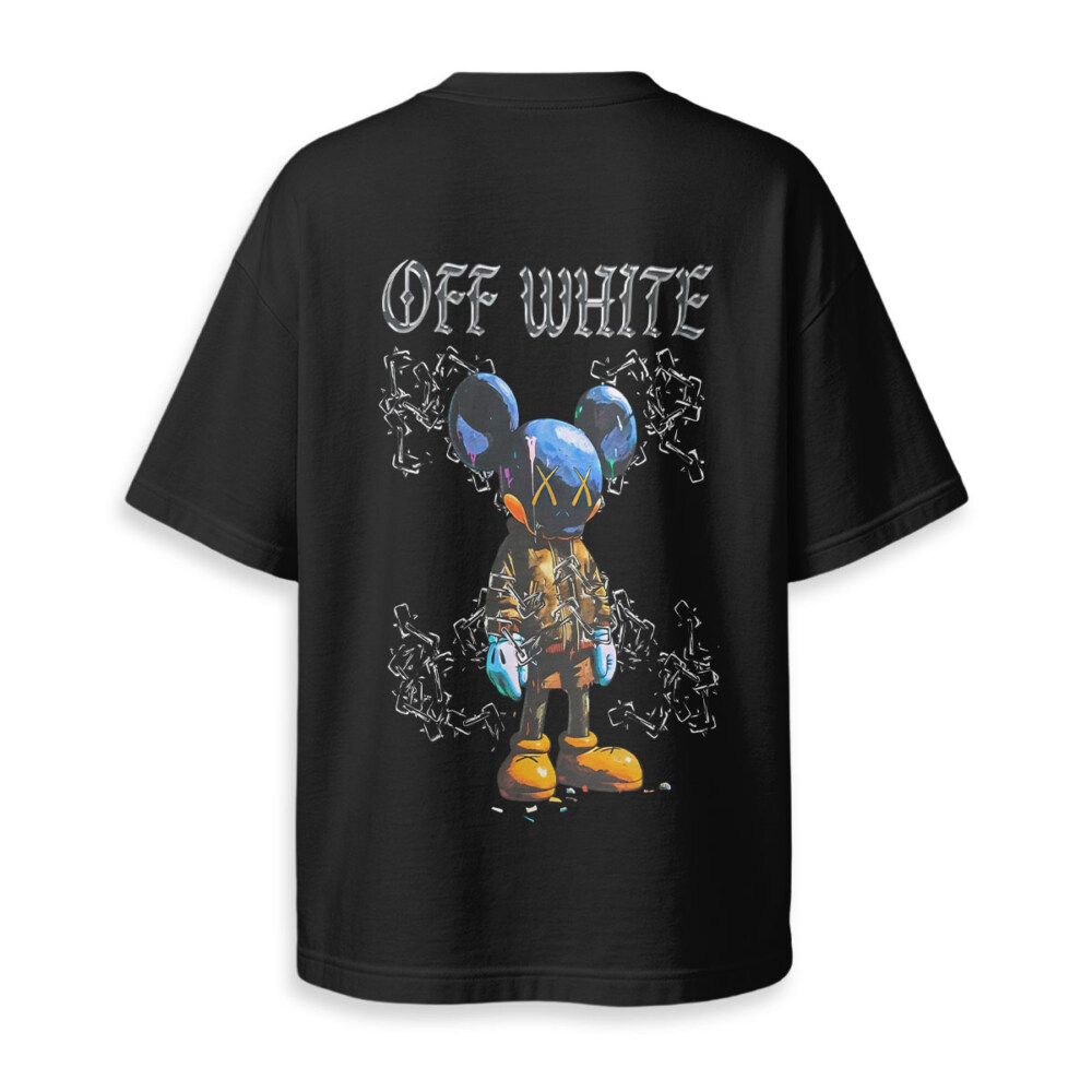 OFF WHITE, Mickey Kaws - Oversized Boxy Tee