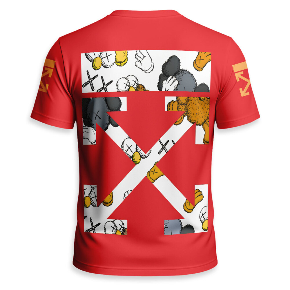 OFF WHITE x SUPREME x Kaws Unisex T-shirt - Regular Fit