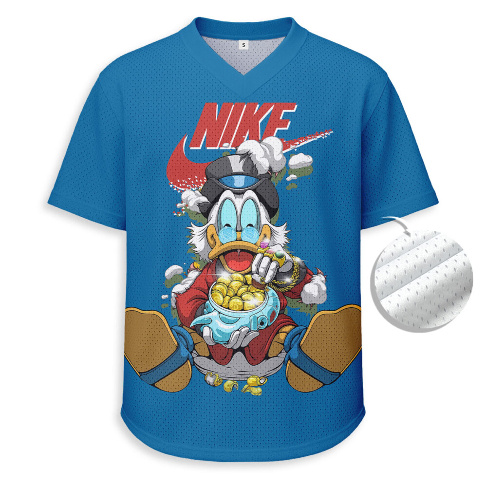 Nike x Donald Duck - Unisex V-Neck Mesh Tee - Relaxed Fit