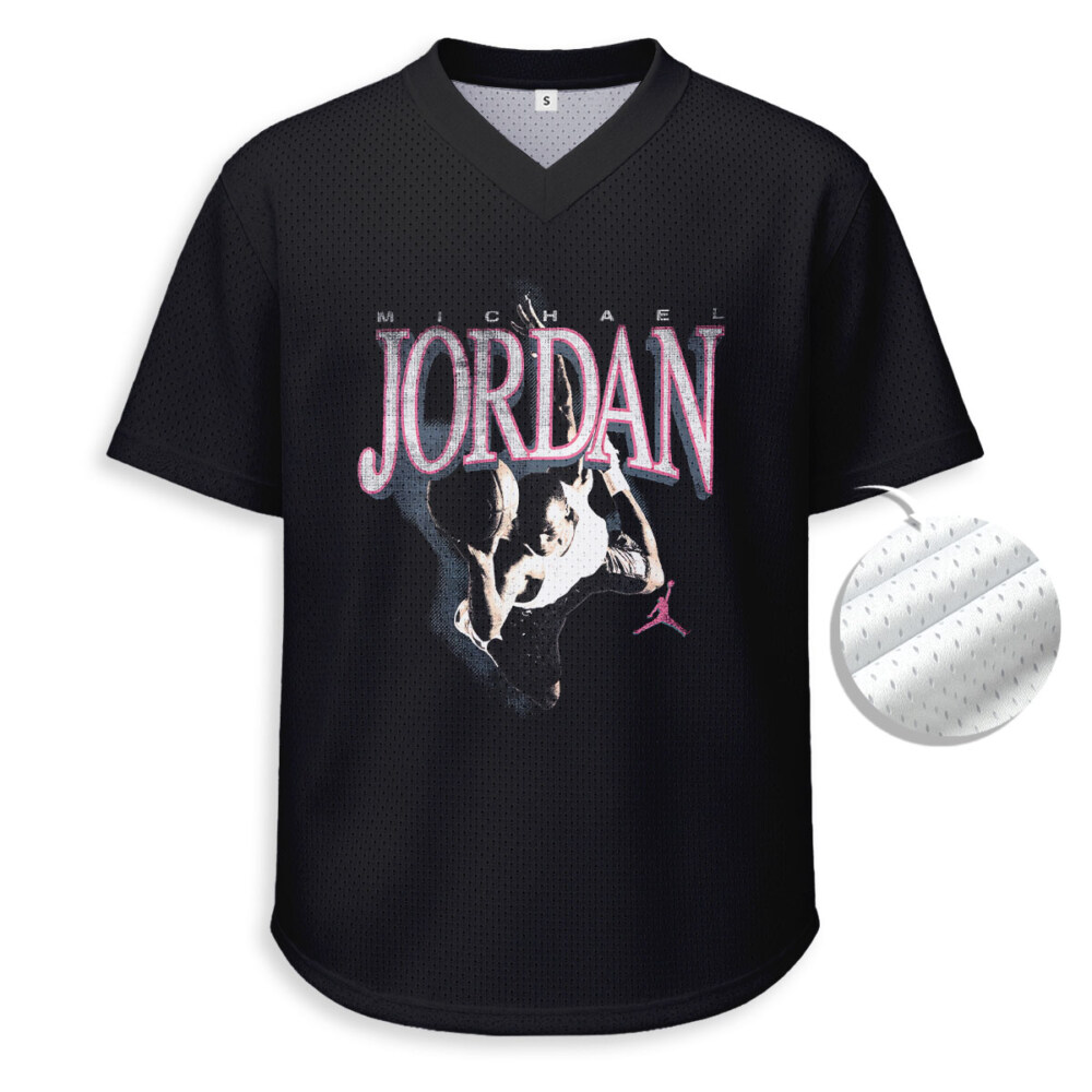 JORDAN - Unisex V-Neck Mesh Tee - Relaxed Fit