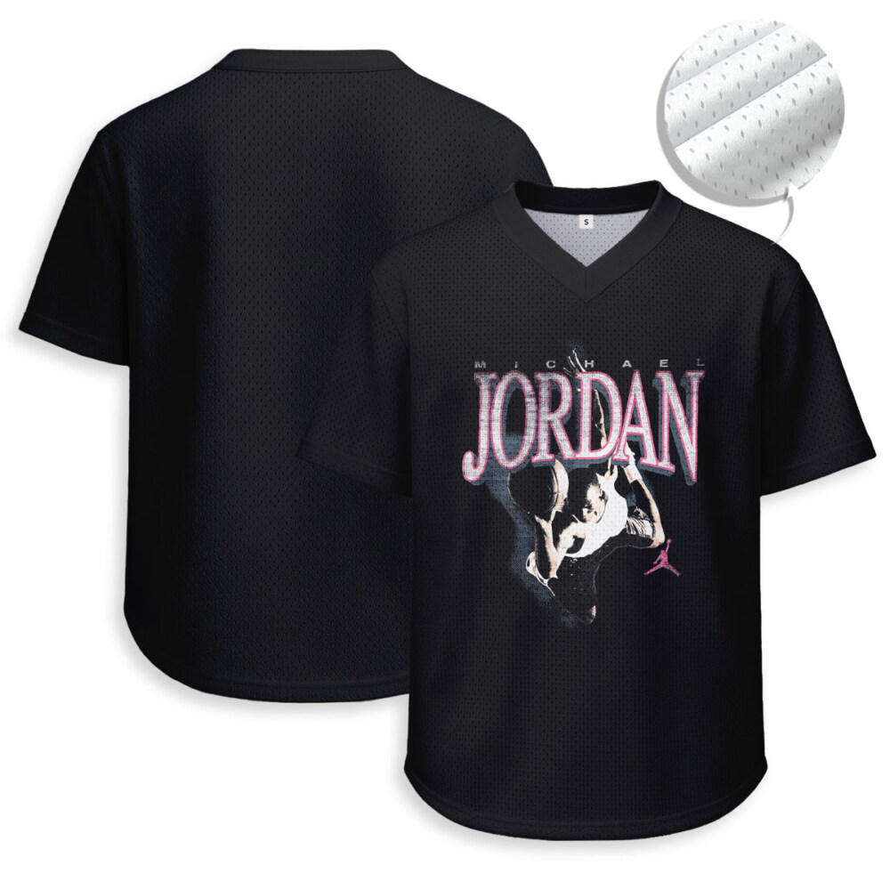 JORDAN - Unisex V-Neck Mesh Tee - Relaxed Fit
