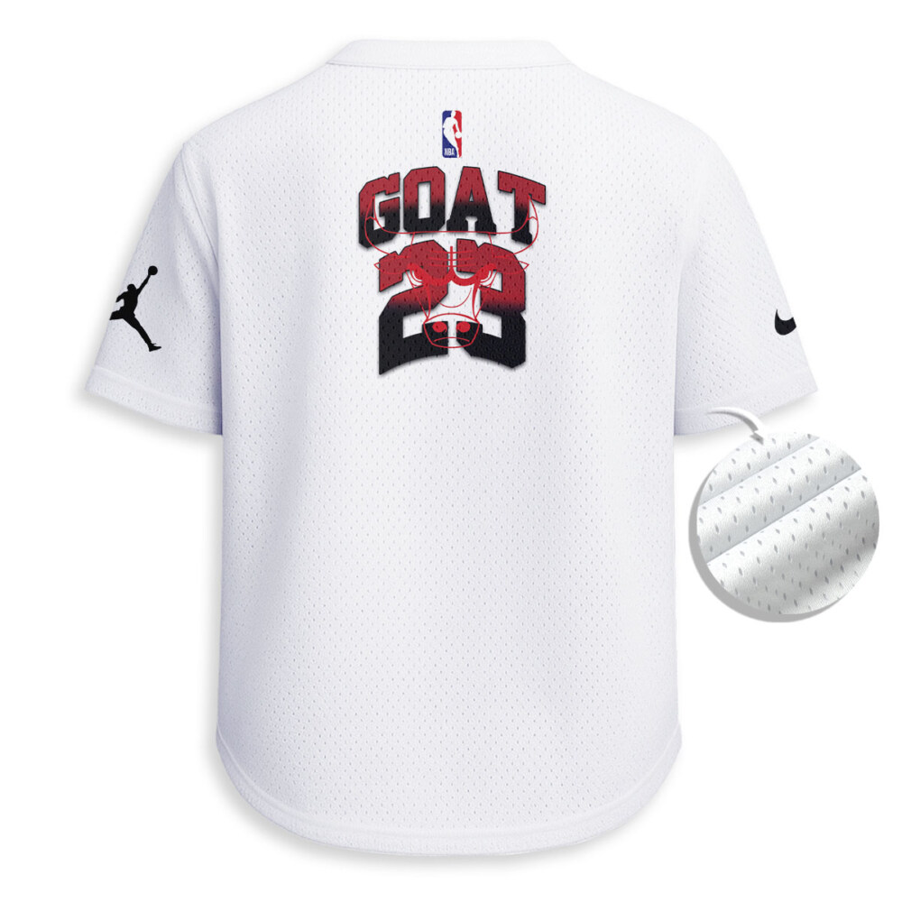 Michael Jordan x Chicago Bulls - Unisex V-Neck Mesh Tee - Relaxed Fit