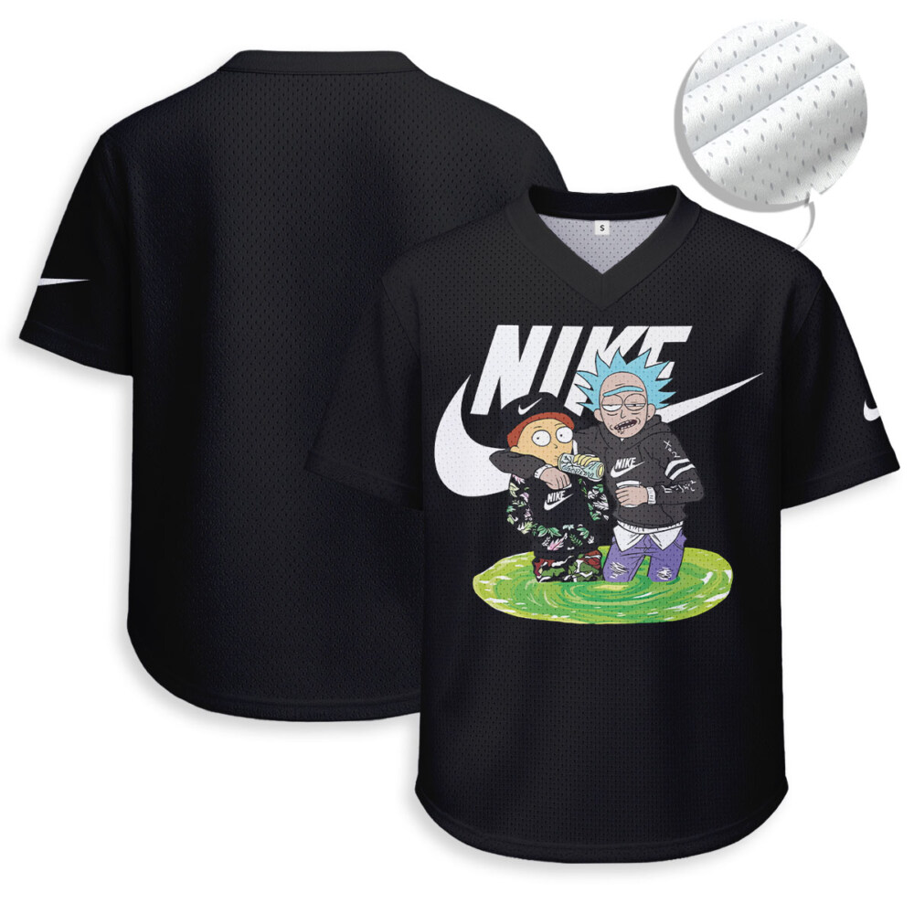 NIKE - Unisex V-Neck Mesh Tee - Relaxed Fit