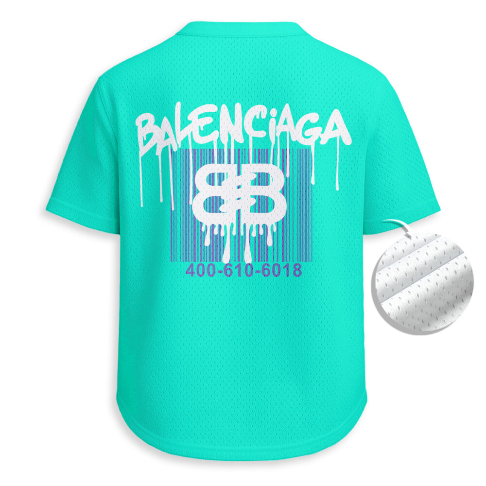 Balenciaga - Unisex V-Neck Mesh Tee - Relaxed Fit