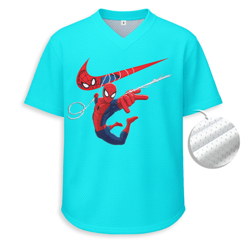 Nike x Spiderman - Unisex V-Neck Mesh Tee - Relaxed Fit