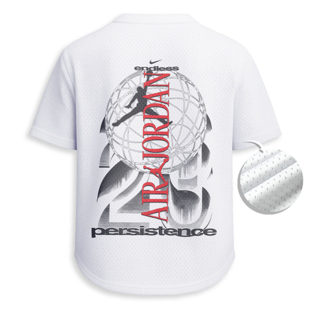 JORDAN - Unisex V-Neck Mesh Tee - Relaxed Fit