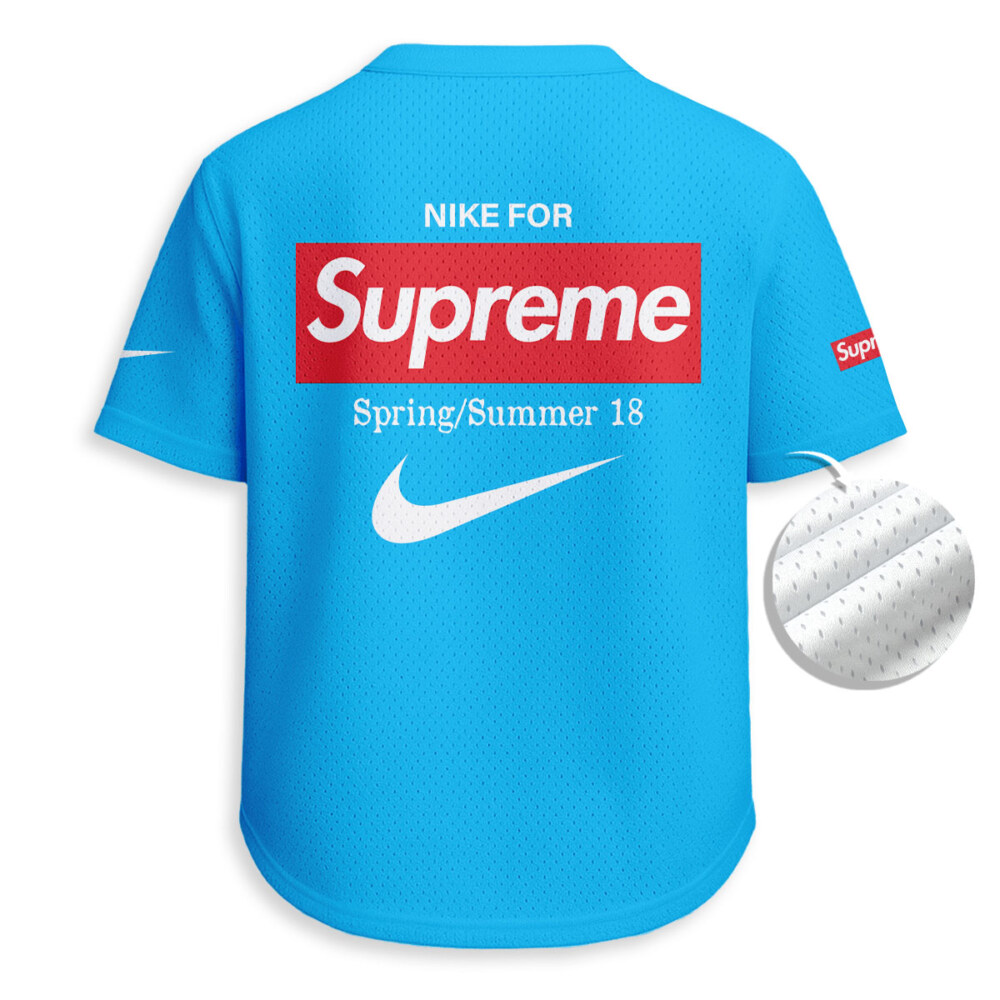 Supreme x Nike - Unisex V-Neck Mesh Tee - Relaxed Fit