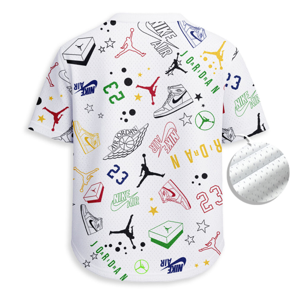 JORDAN - Unisex V-Neck Mesh Tee - Relaxed Fit