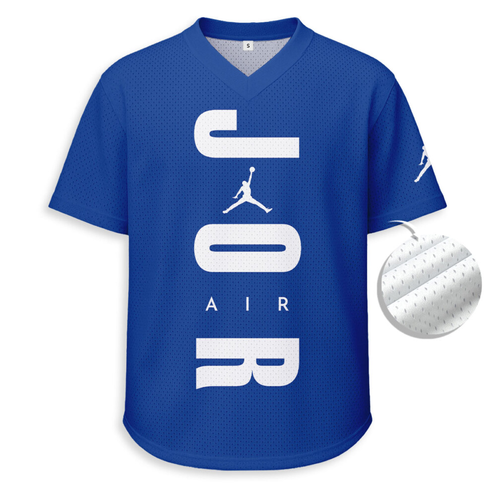 JORDAN - Unisex V-Neck Mesh Tee - Relaxed Fit