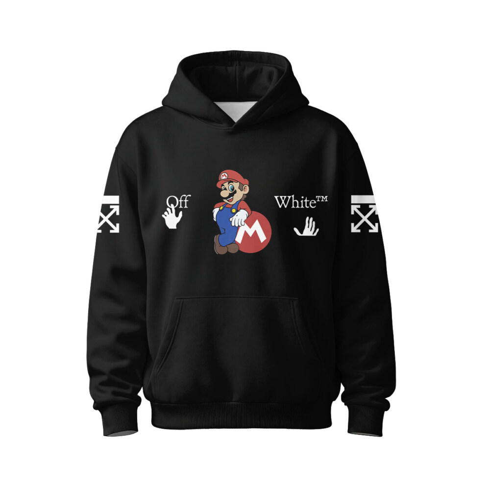 Mario, OFF WHITE - Hoodie (Adult & Kids)