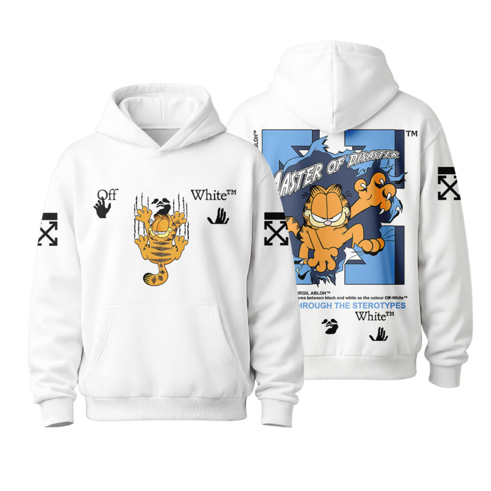 Garfield, OFF WHITE - Hoodie (Adult & Kids)